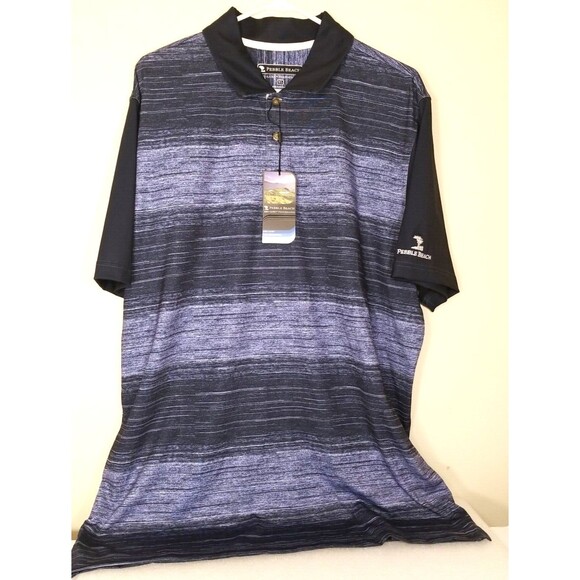 Pebble Beach Dry-Luxe Performance Men's Polo Golf T-Shirt XL Color Blue   B2 - Picture 1 of 7